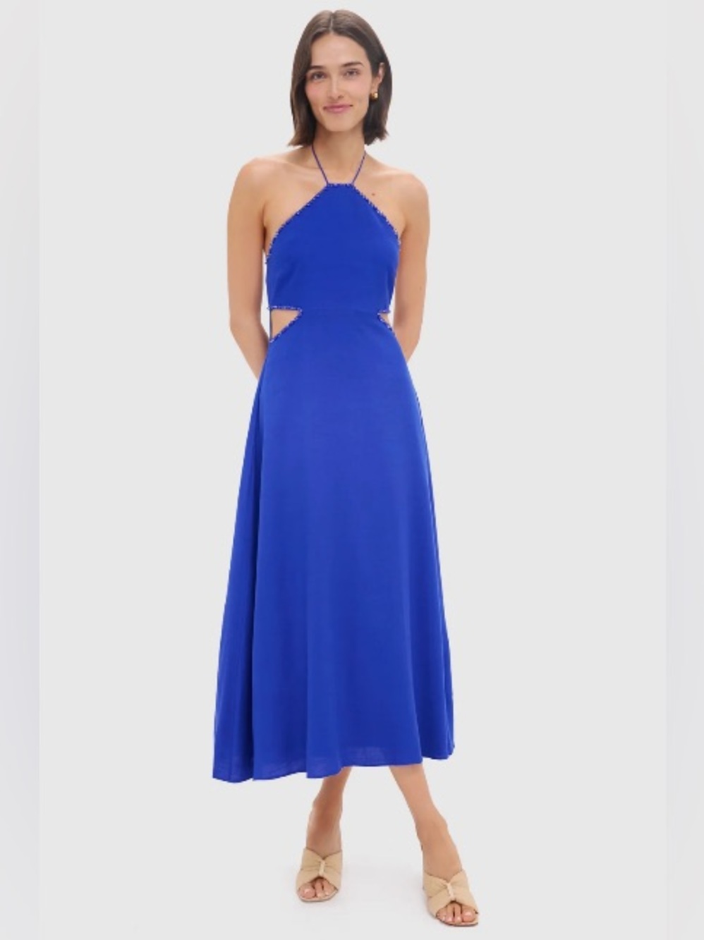 Tuckernuck Blue Beaded Midi Dress